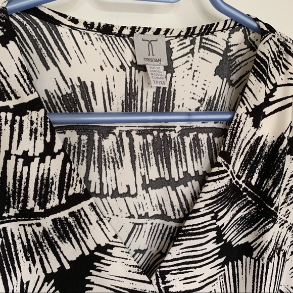 Tristan monochrome palm tree leaves dress - Picture 5 of 6